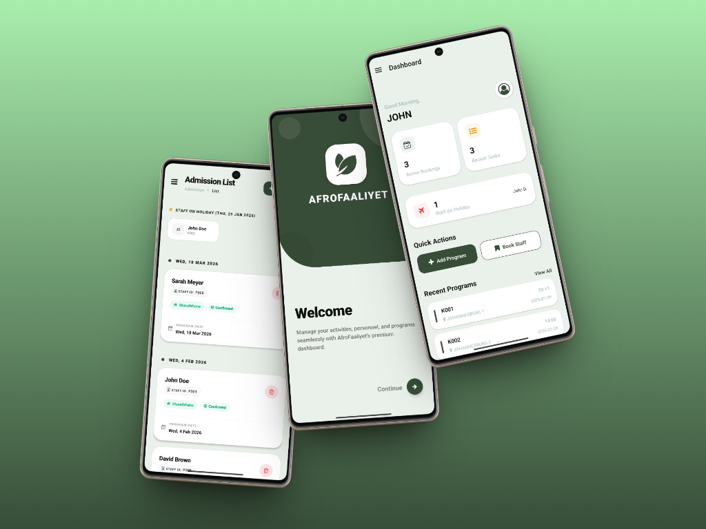 AfroFaaliyet Dashboard